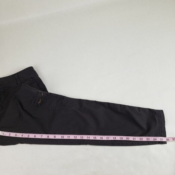 Athleta Skinny Cargo Pant Womens 6 Gray/Brown Casual Nylon Blend Zip Pocket - Picture 9 of 10